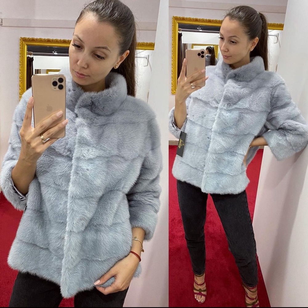 Genuine mink fur coat